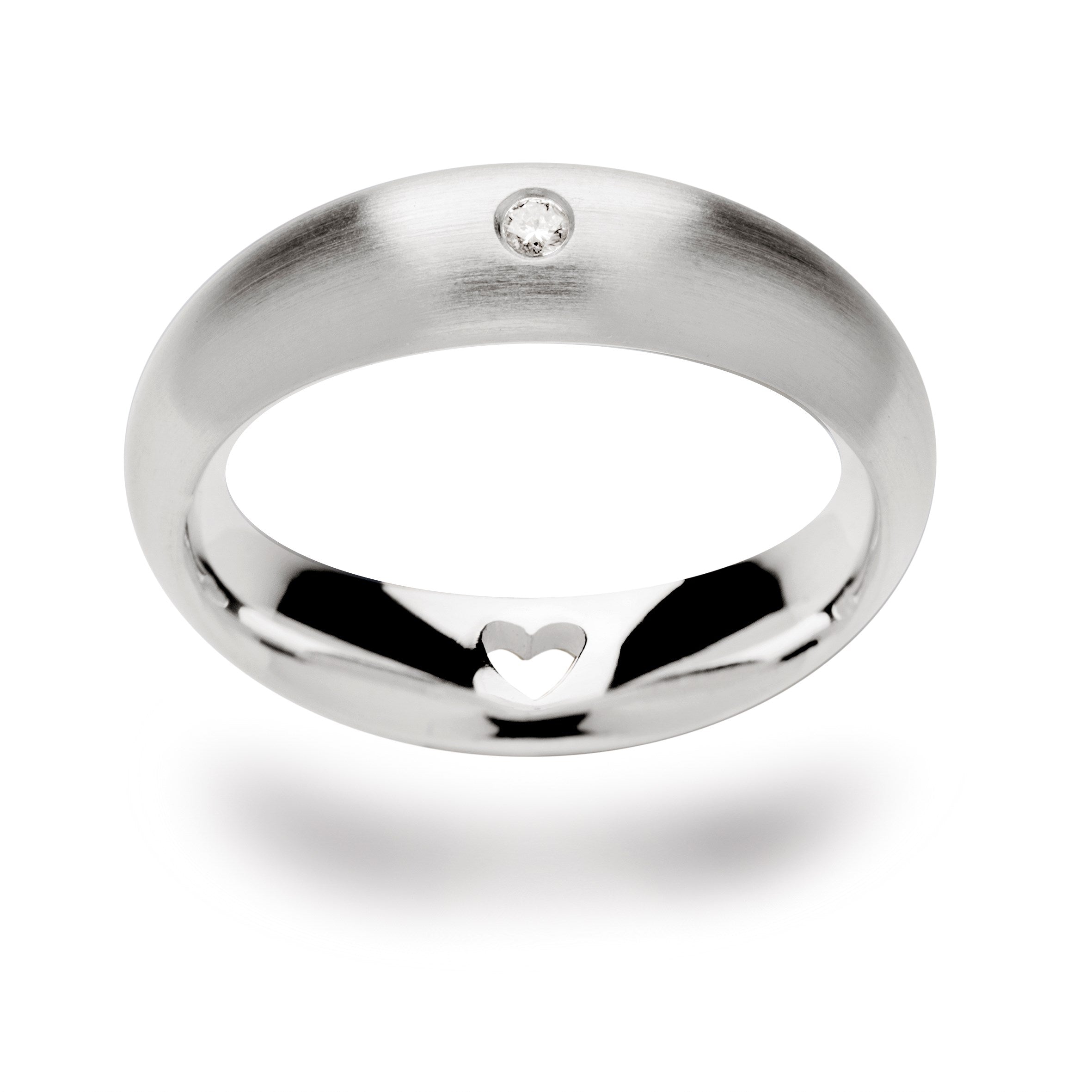 925/- Ring, Brillant 0,03ct W-SI matt