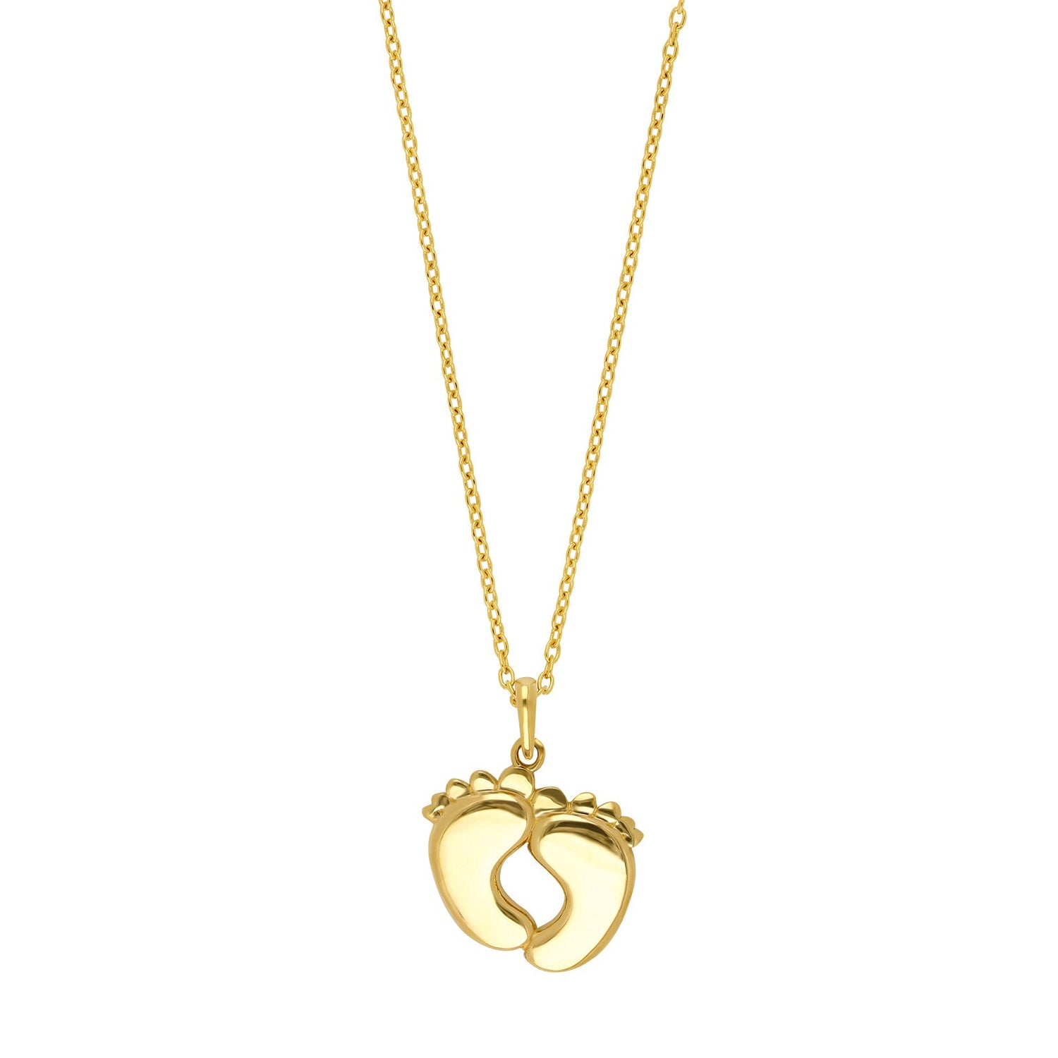 8kt. Gold Anhänger m/verg. Silber Kette