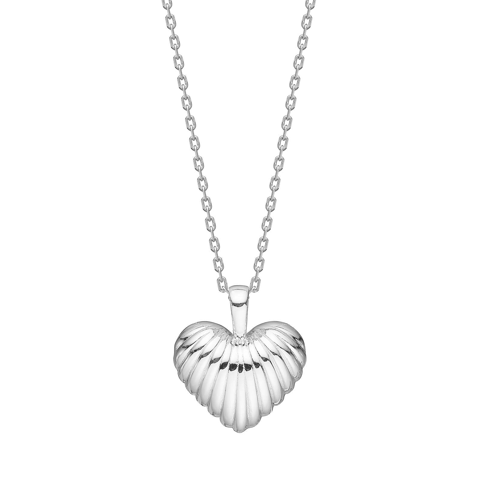 Silver necklace heart BREEZE52