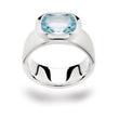 925/- Ring blå topas 3.60ct