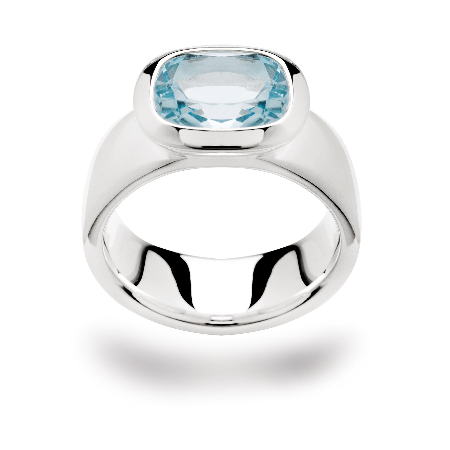 925/- Ring Blautopas 3,60 ct - 52 / Nicht rhodiniert