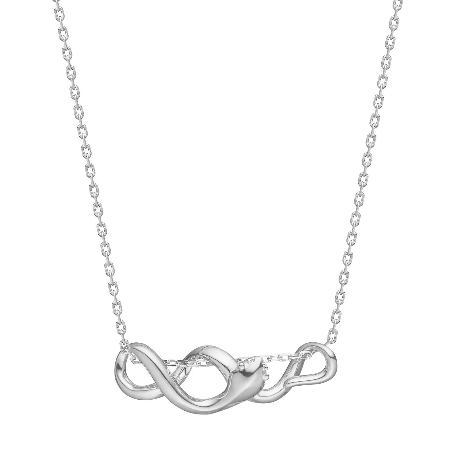 Silver necklace SNAKE52