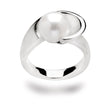 925/- Ring, rho. mat/blank hvid kulturperle 4.51ct