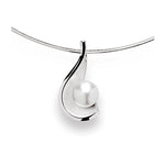925/- Vedhæng, rho. mat/blank kulturperle 4,77ct