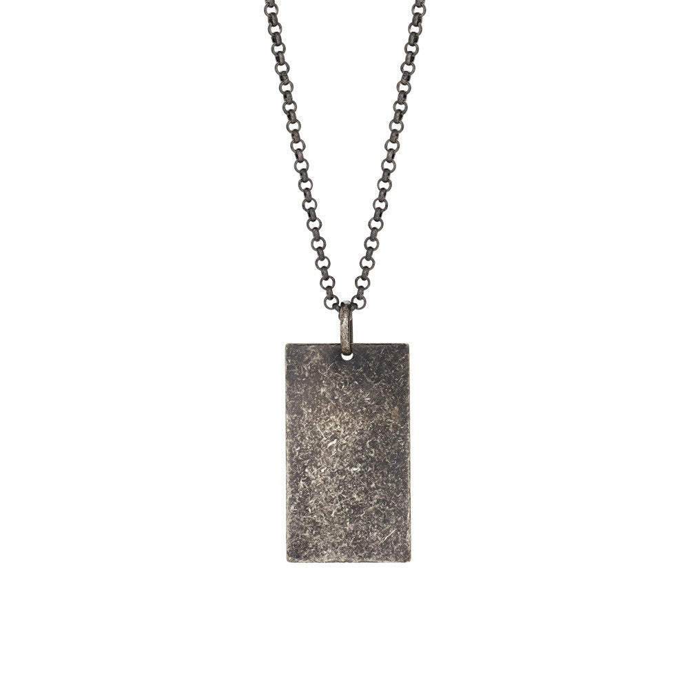 SON Rhodinierter Silber Halskette cracked