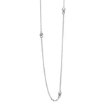 Rhodinierte Silber Kette 85cm