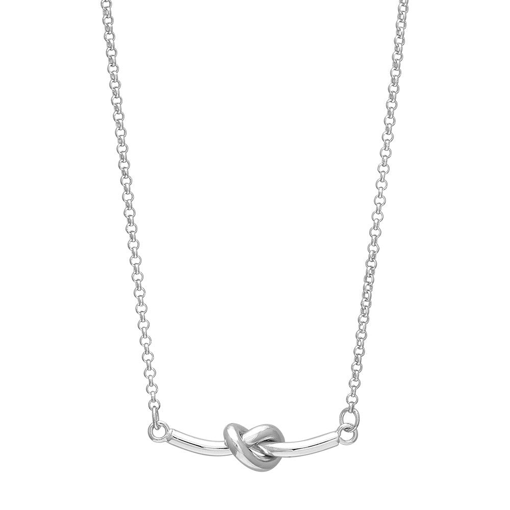 Rhod. Silver necklace 42+3cm