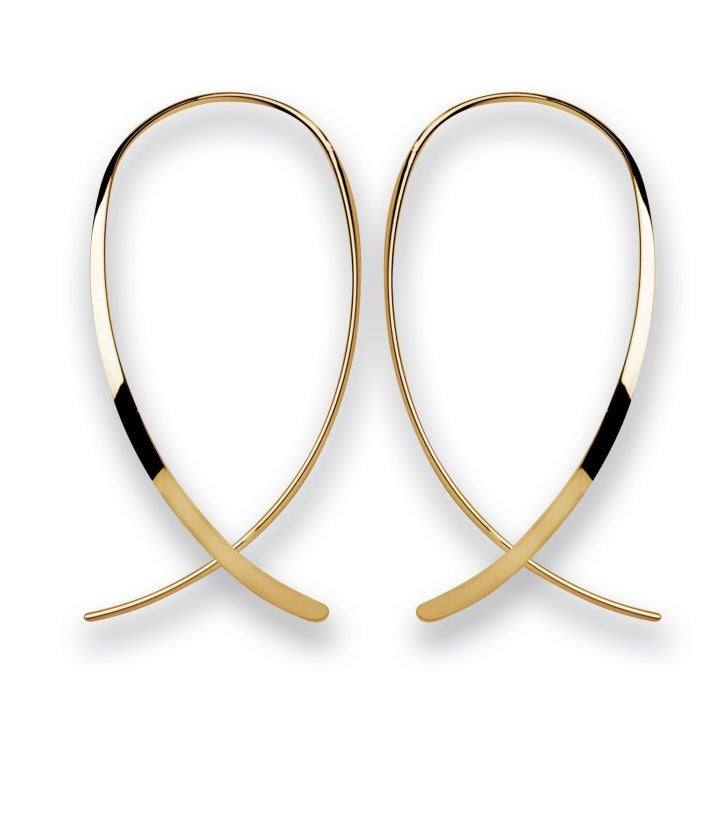 925/- earrings, gp pol.