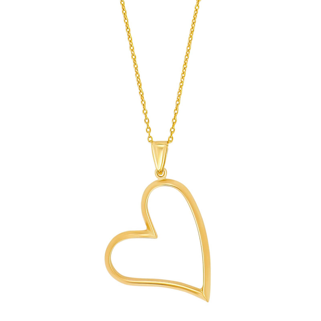 8ct. gold pendant heart incl. goldpl. chain