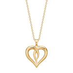 8ct. gold pendant heart gp silver chain