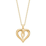 8ct. gold pendant heart gp silver chain