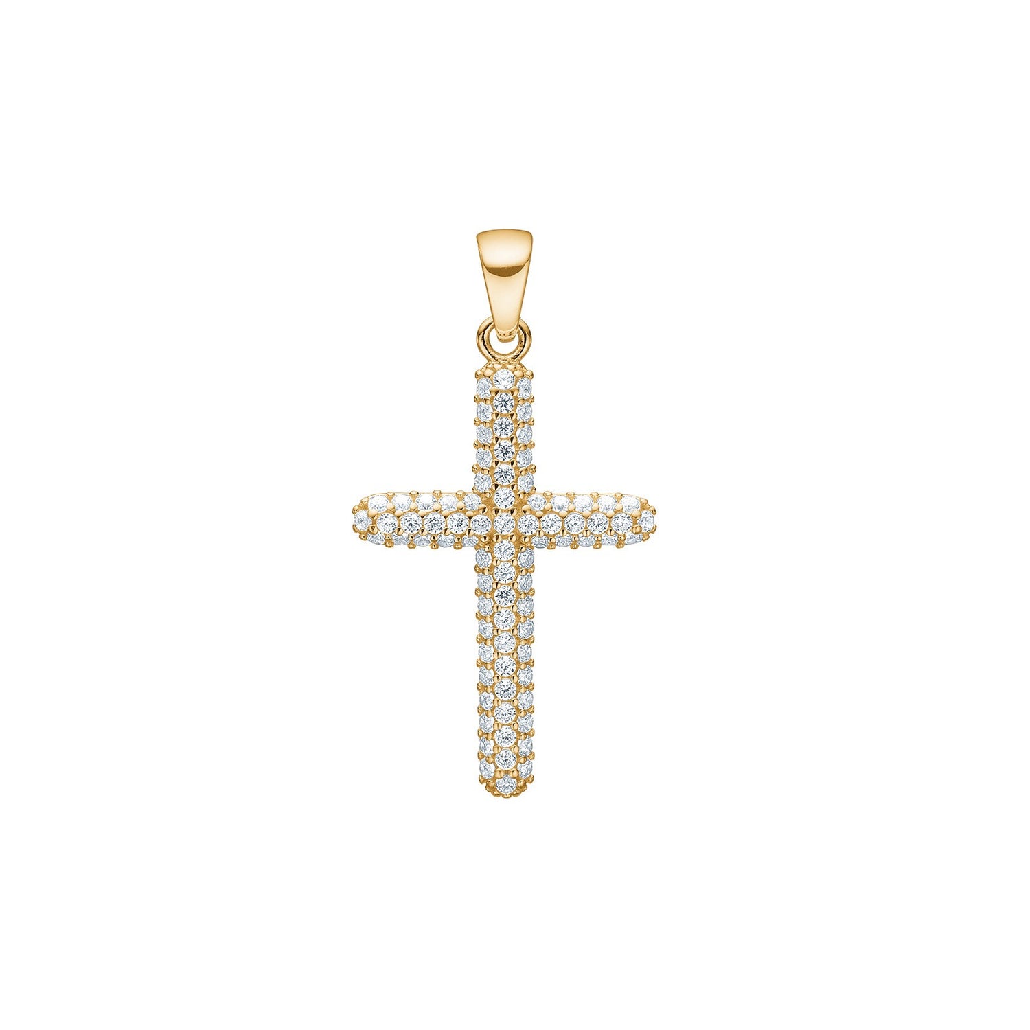 8kt. Goldanhäng Kreuz m. cz