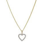 8ct. gold pendant heart w/cz incl. goldpl. Silver