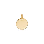 8ct. gold pendant round plate 14mm