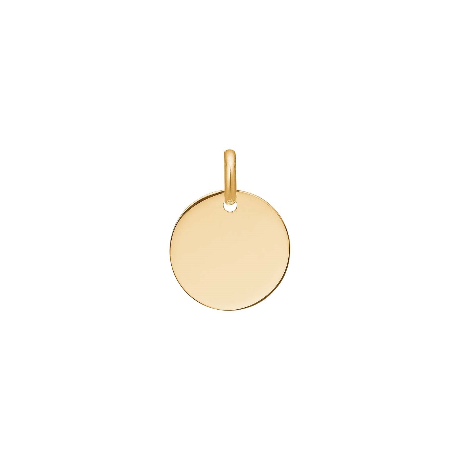 8ct. gold pendant round plate 14mm