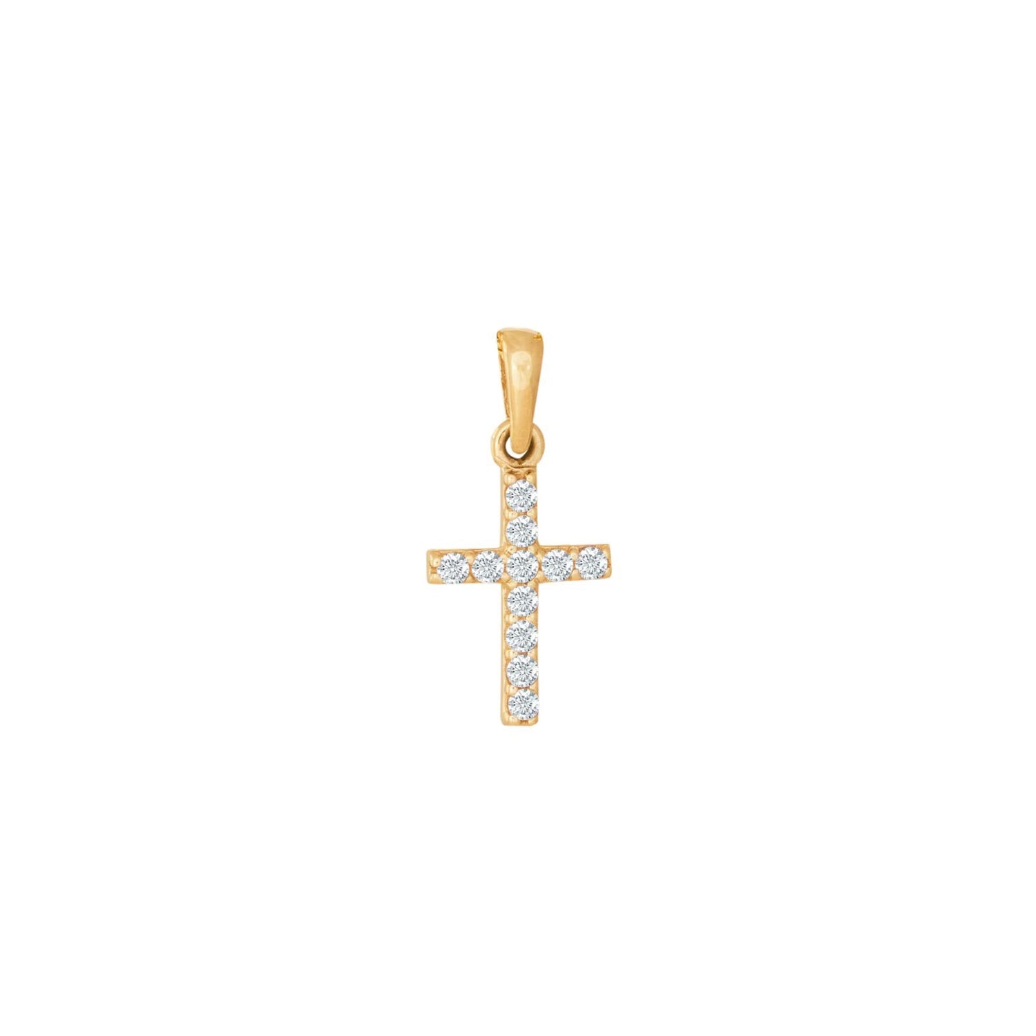 8kt. Goldanhänger Kreuz m/cz