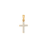14kt. Goldanhänger Kreuz m/cz
