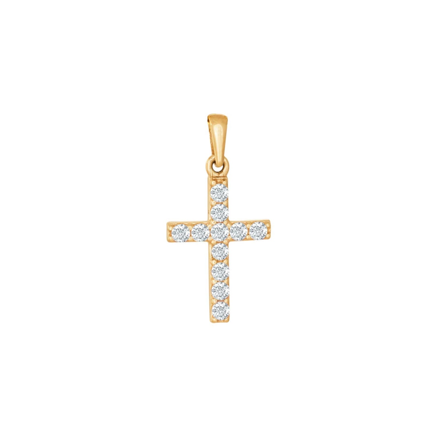 8kt. Goldanhänger Kreuz m/cz