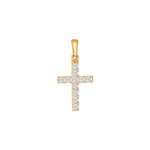 14kt. Goldanhänger Kreuz m/cz