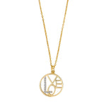 8kt. Goldanhänger LOVE w/cz inkl. Verg. Kette