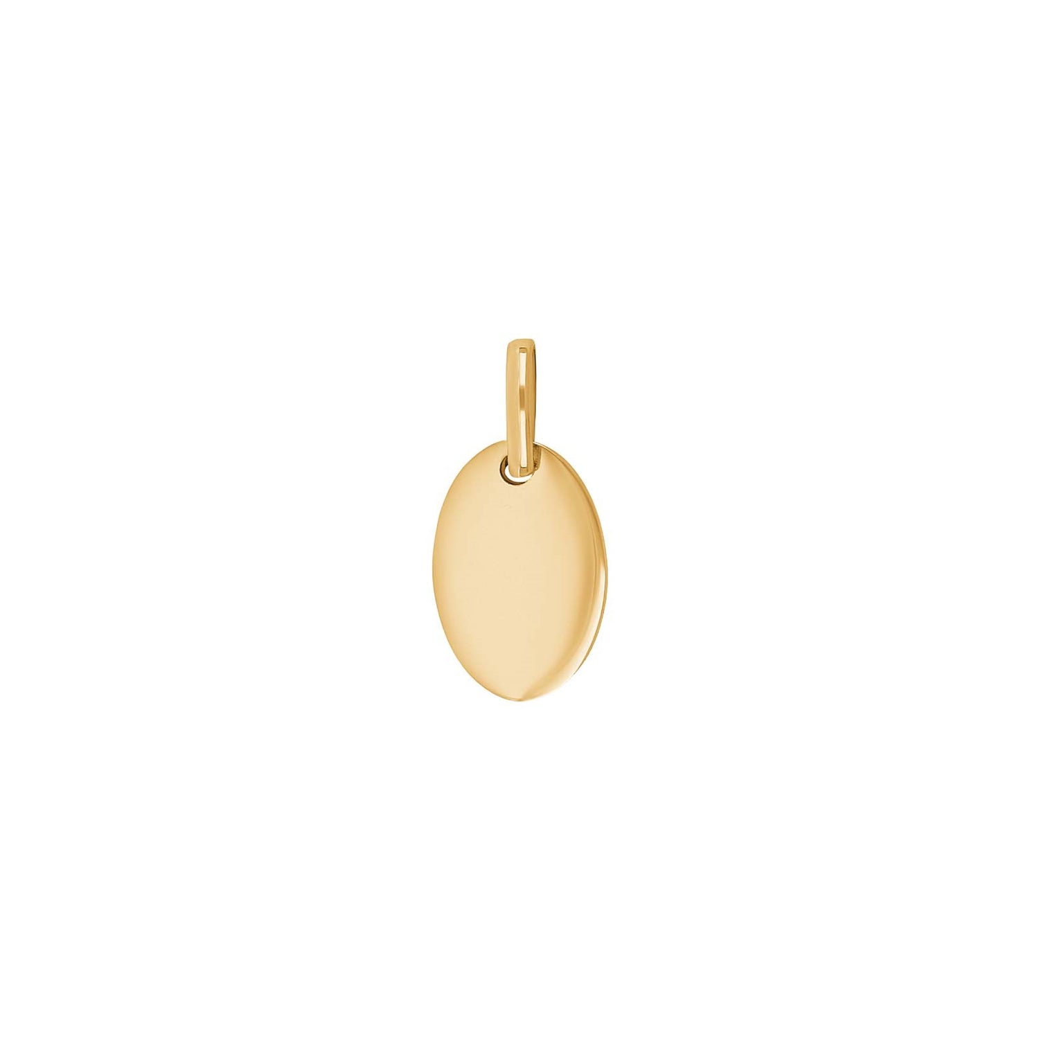 8kt. Goldanhänger Oval Platte 8x12mm