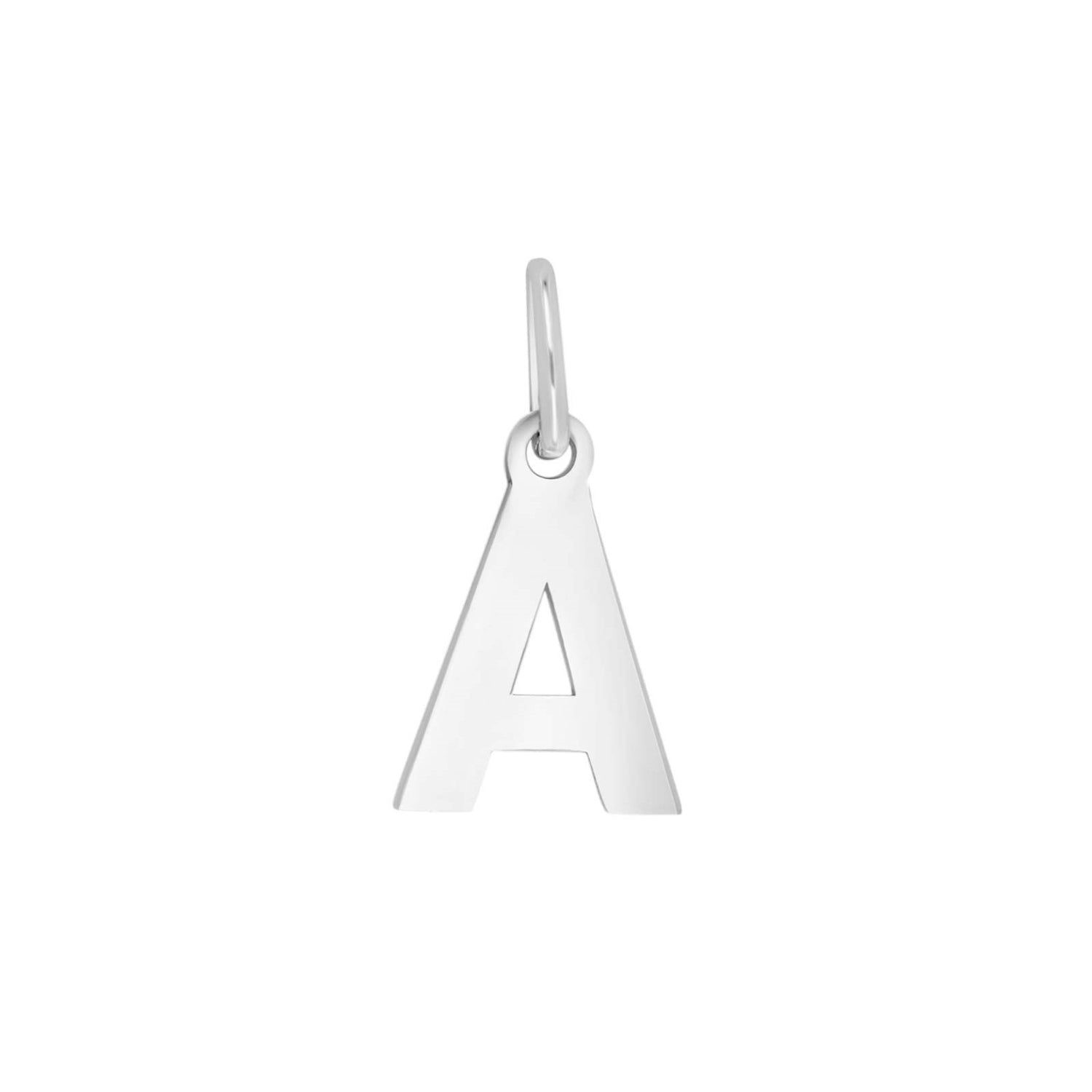 Stab. Silberanhänger Buchstabe - A / Rhodiniert