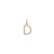 14ct. gold pendant letter w. cz.  - A