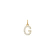 14ct. gold pendant letter w. cz.  - A