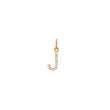 14ct. gold pendant letter w. cz.  - A