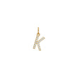 14ct. gold pendant letter w. cz.  - A