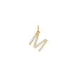 14ct. gold pendant letter w. cz.  - A