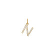 14ct. gold pendant letter w. cz.  - A