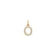14ct. gold pendant letter w. cz.  - A