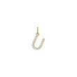 14ct. gold pendant letter w. cz.  - A