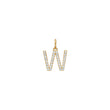 14ct. gold pendant letter w. cz.  - A