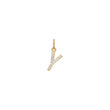 14ct. gold pendant letter w. cz.  - A