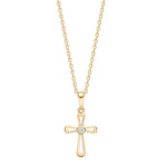 8ct. pendant cross w. cz