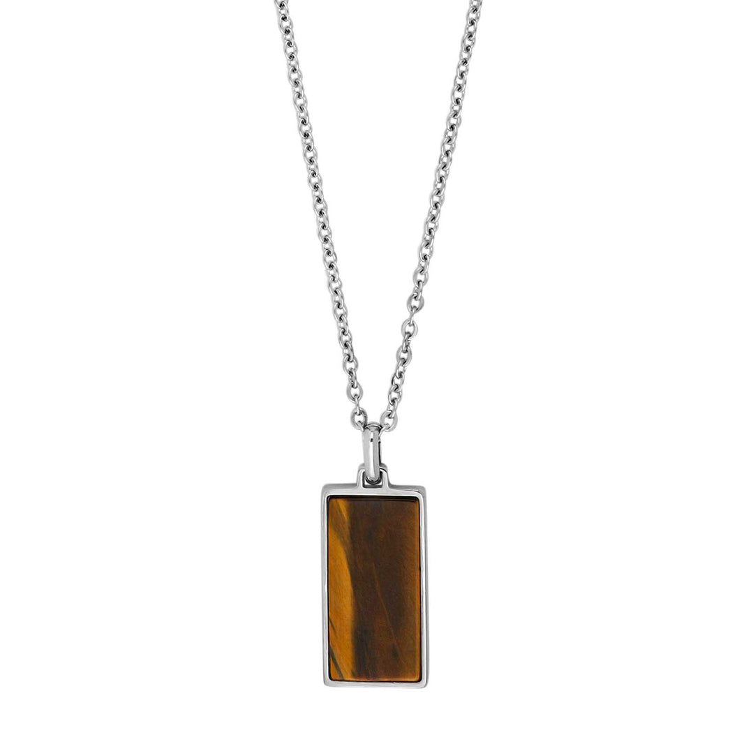 SON Stahl Halskette mit yellow tiger eye