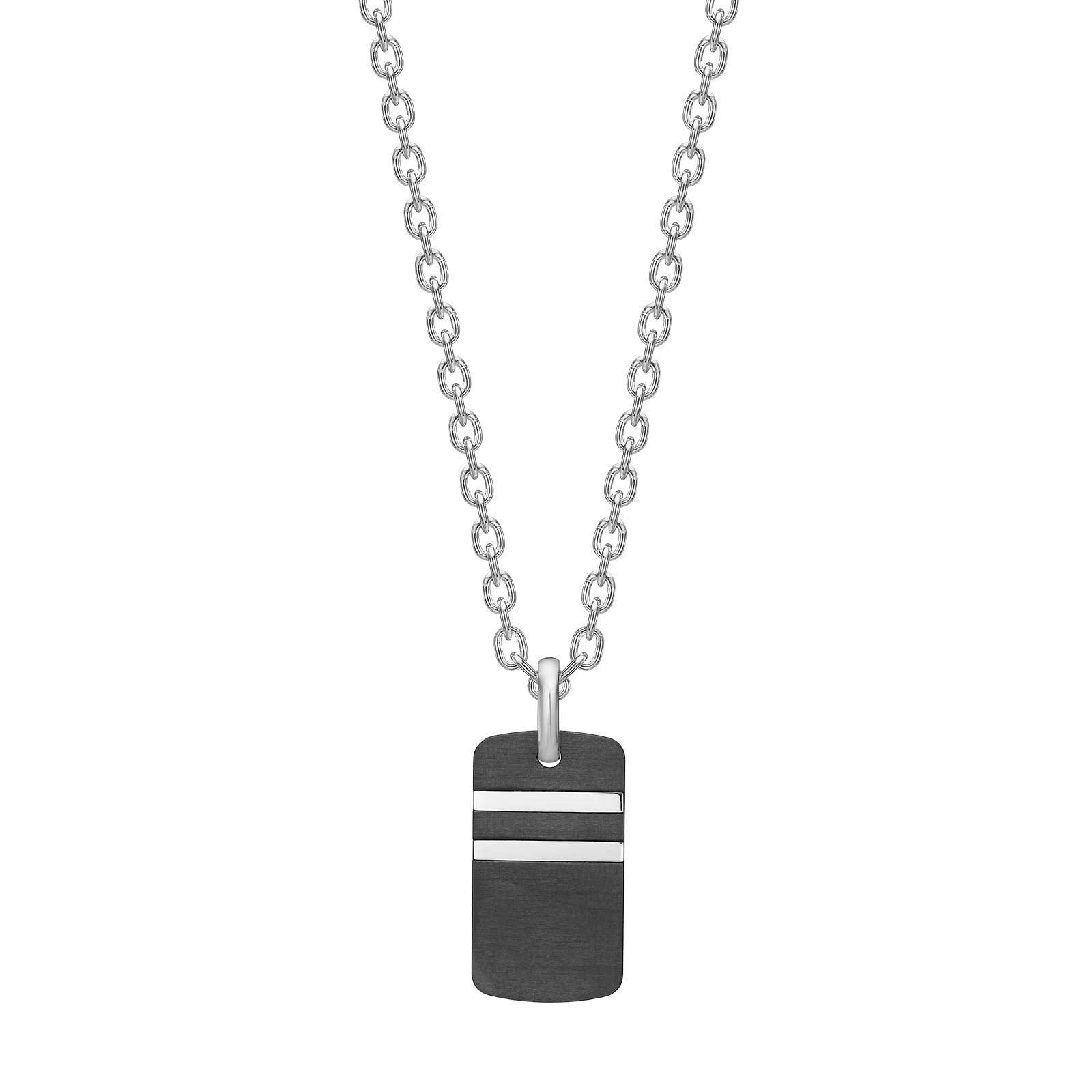 SON Stahl Halskette mit carbon