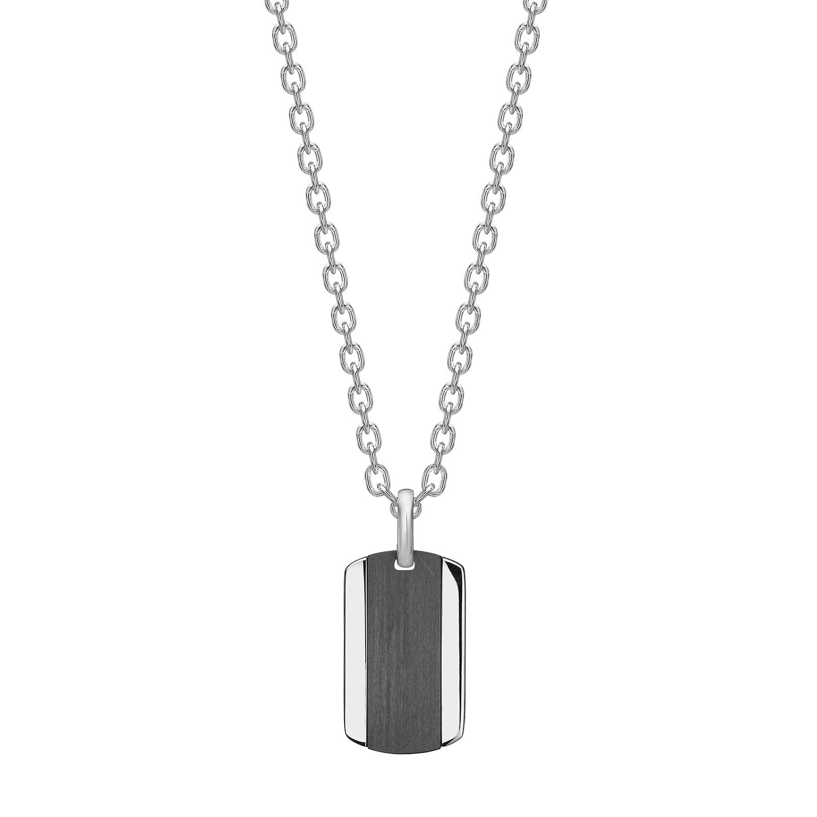 SON Stahl Halskette mit carbon