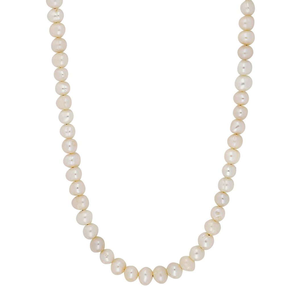 Süßwasserperlenkette m./verg. Silberschloss 6 mm