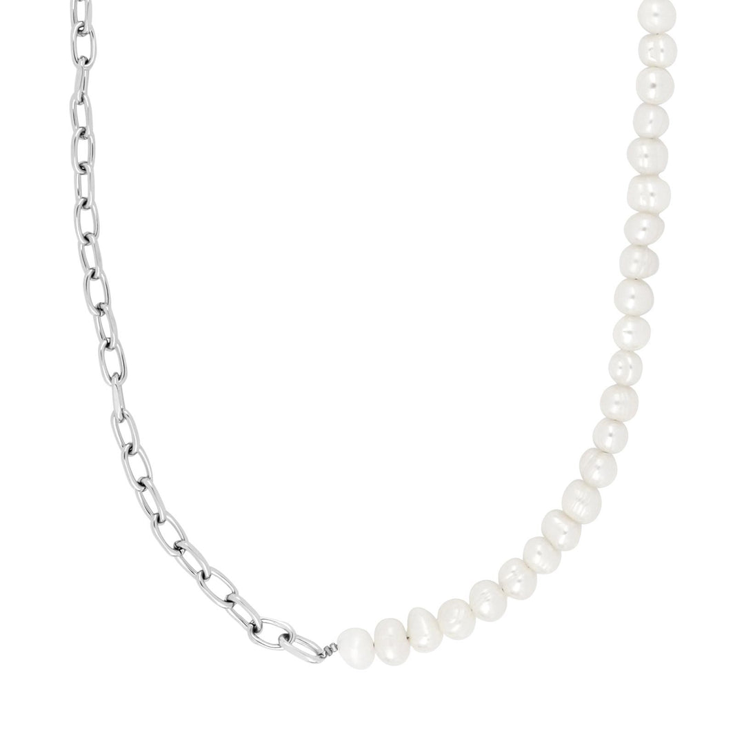 SON necklace steel + FWP 55cm