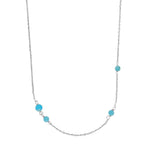 Rhd. Silber Halskette TURQUOISE52
