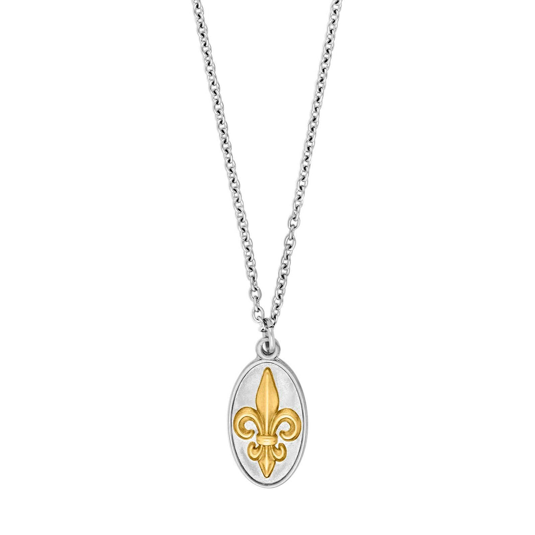 SON  Halskette Stahl mit Friedenslilie