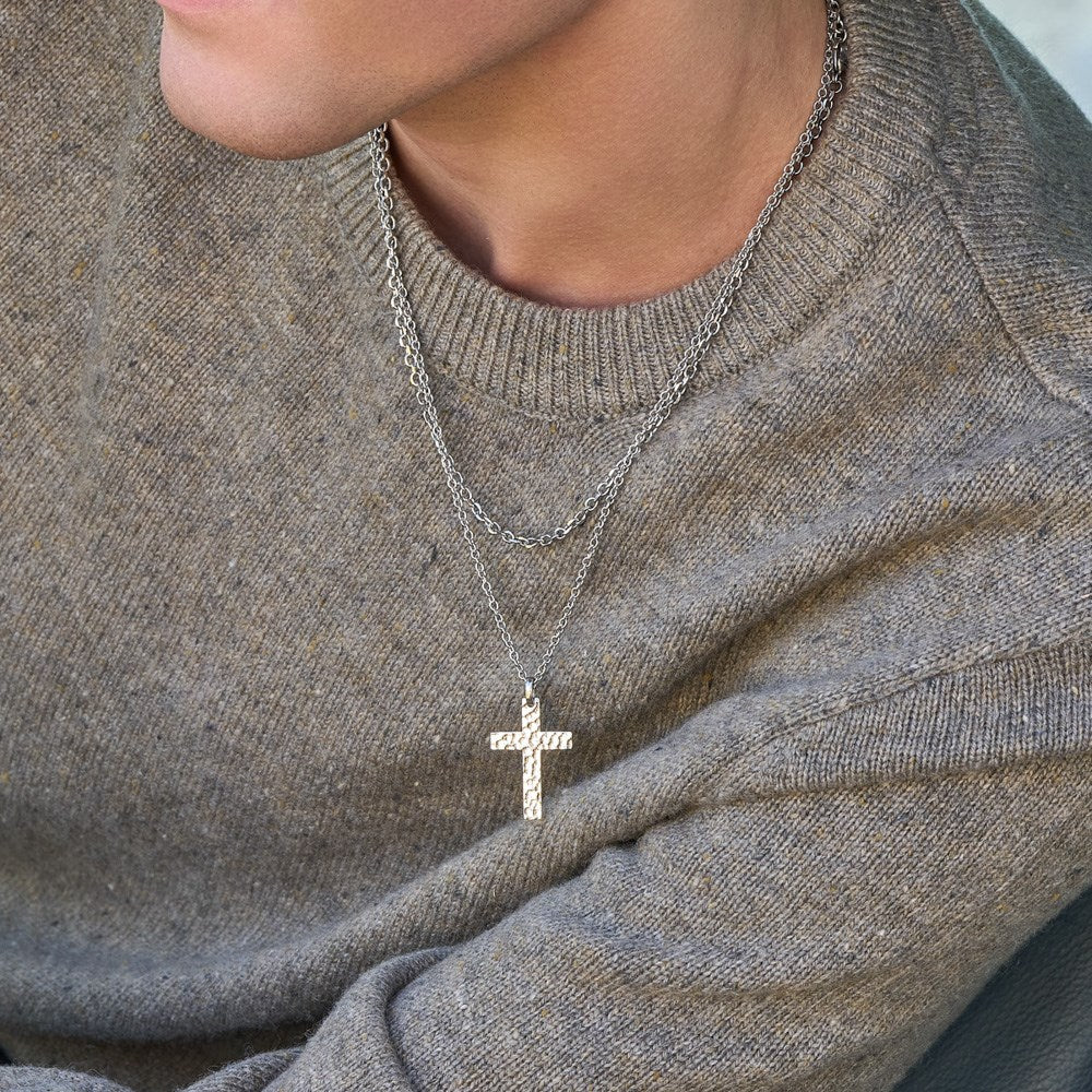SON  Halskette Stahl mit Kreuz