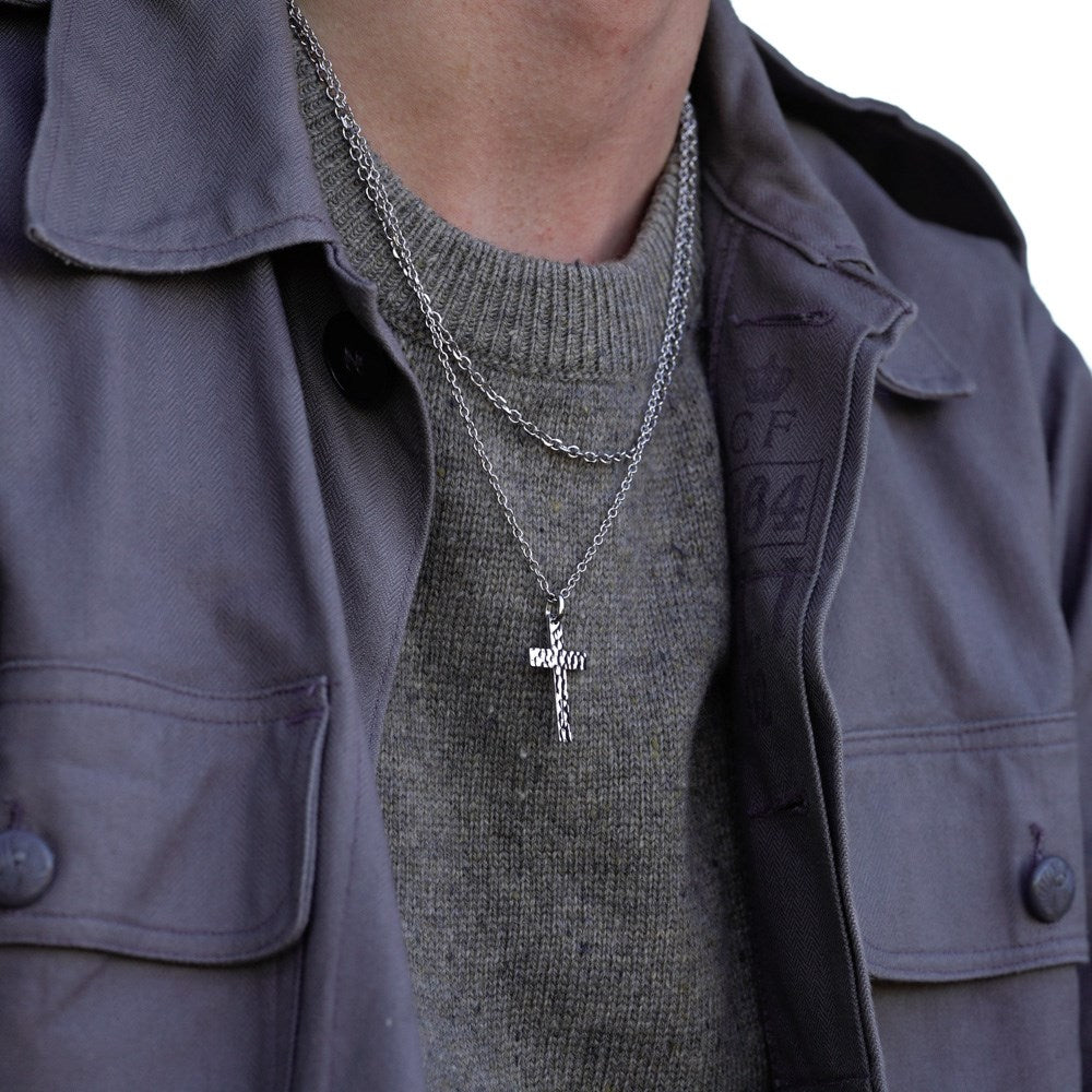 SON-ketting van staal, anker met facetten, 45+5 cm
