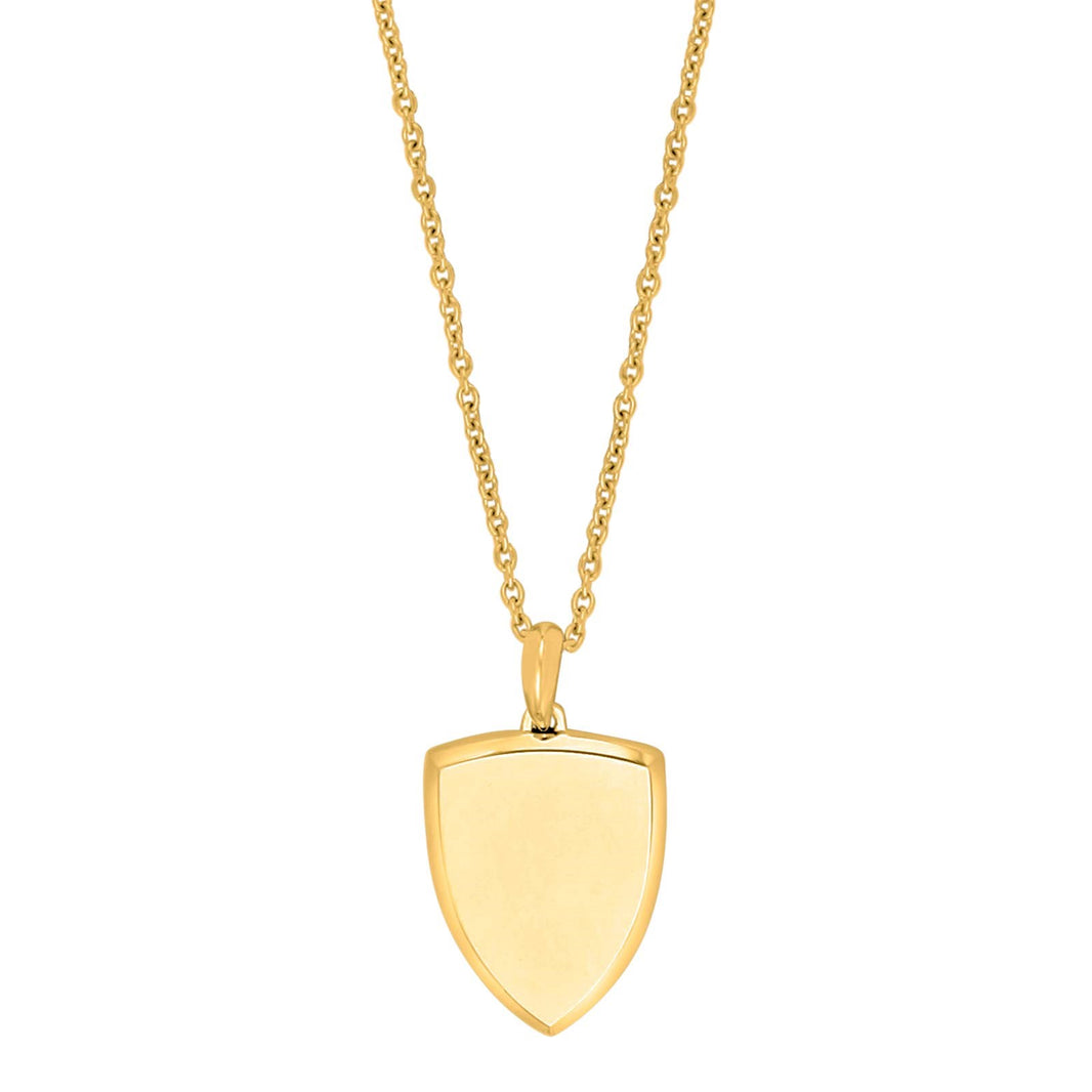 SON  Halskette Stahl IP gold mit Schild