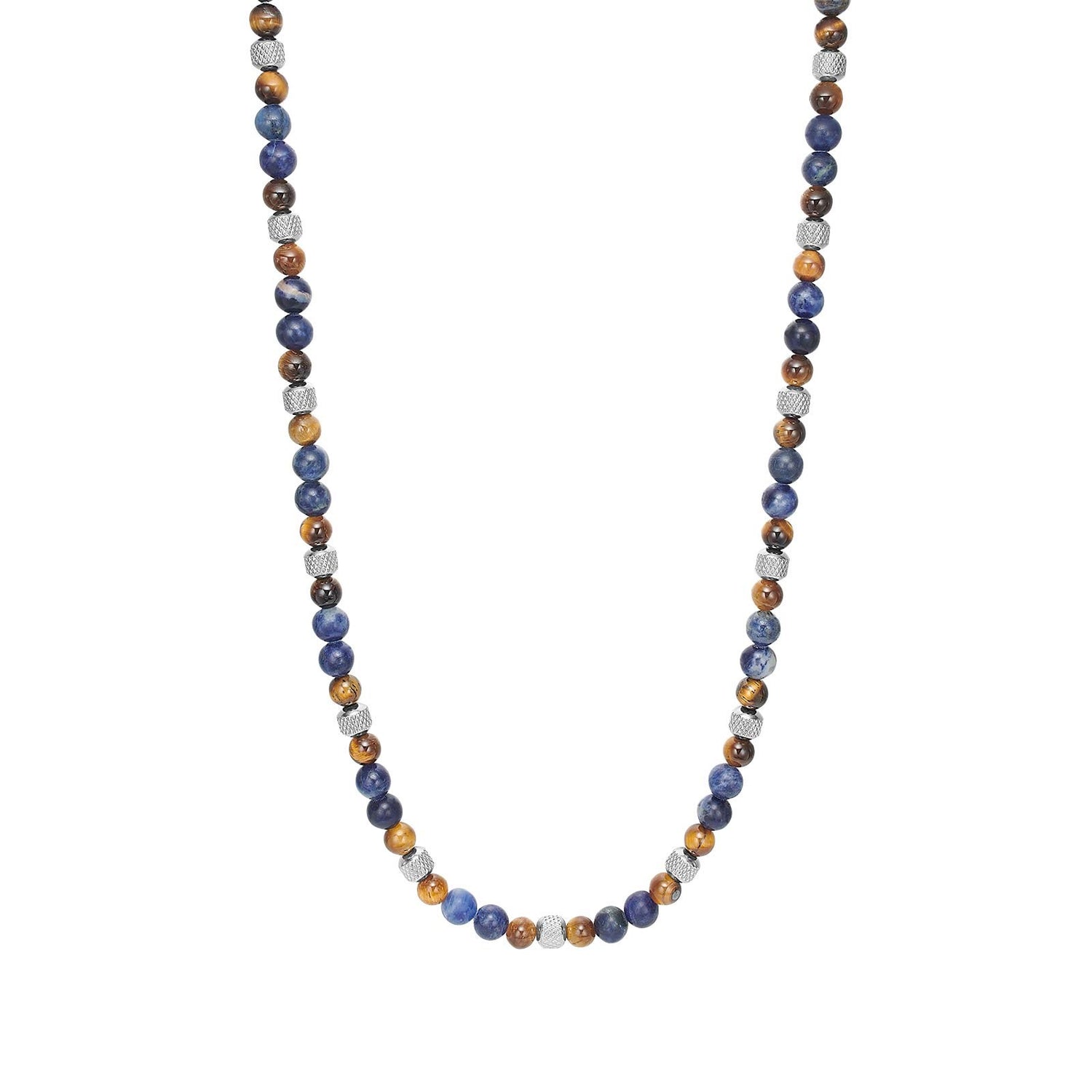 SON chain steel with sodalite/tiger eye