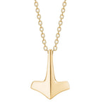 SON  Halskette Stahl IP gold mit Thors Hammer 50+5cm