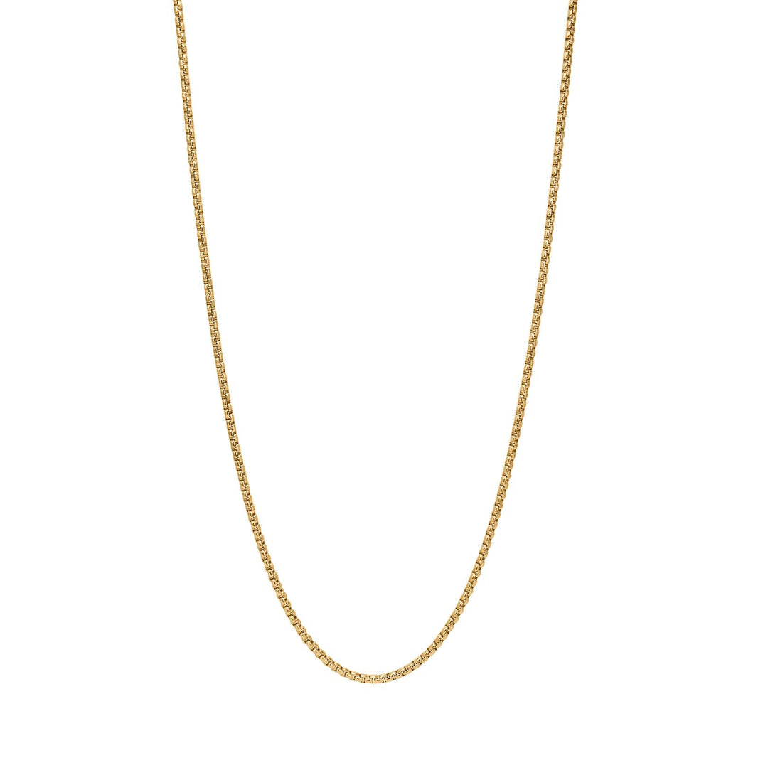 SON chain steel IP gold, round venezia 45+5cm